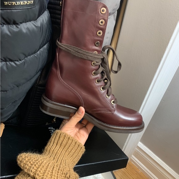 CHANEL lace-up ankle combat boots - Picture 3 of 14